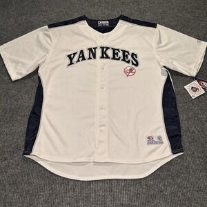 Vintage Y2K New York Yankees MLB Jersey True Fan Clean Dead Stock Sz 2XL‎